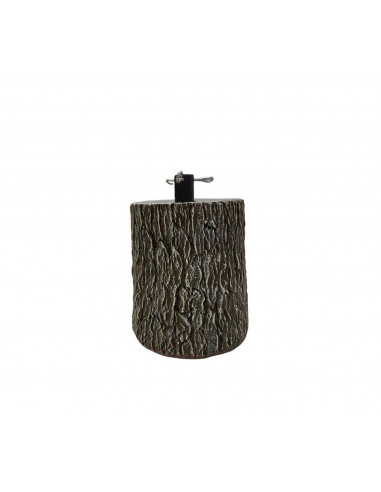 Tronco per Base Albero di Natale 28cm Decorazione Effetto Legno Nero