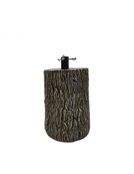 Tronco per Base Albero di Natale 45cm Decorazione Effetto Legno Nero