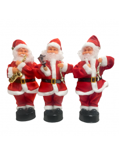 Babbo Natale Decorazione 50cm con Musica e Movimento Invio Casuale