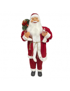 Babbo Natale ROSSO/BIANCO H110cm Decorazione Accessori di Natale per Addobbi