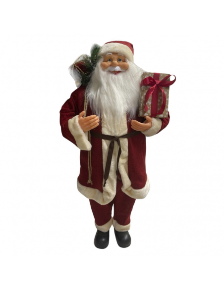 Babbo Natale ROSSO/PANNA H110cm Decorazione Accessori di Natale per Addobbi