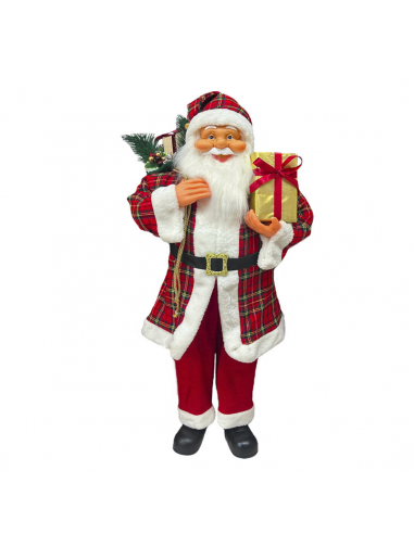 Babbo Natale SCOZZESE H60cm Decorazione Accessori di Natale per Addobbi