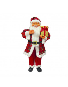 Babbo Natale SCOZZESE H40cm Decorazione Accessori di Natale per Addobbi