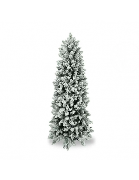 Albero di Natale Innevato Bianco Cortina Modello SLIM H180cm 485 Rami