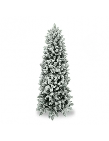 Albero di Natale Innevato Bianco Cortina Modello SLIM H210cm 655 Rami