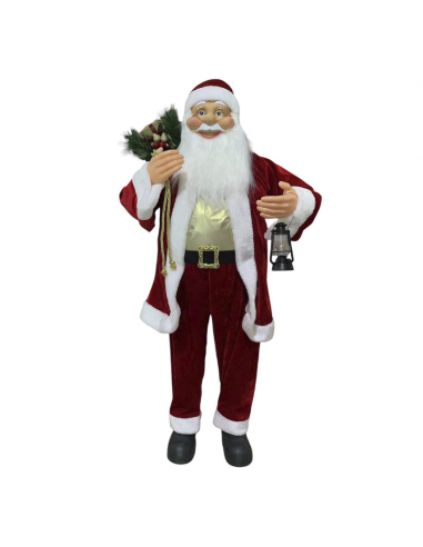 Babbo Natale ROSSO H110cm Decorazione Accessori di Natale per Addobbi