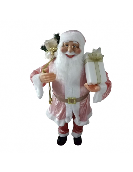 Babbo Natale ROSA H110cm Decorazione Accessori di Natale per Addobbi