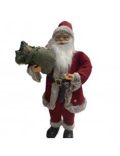 Babbo Natale Rosso/Griglio 90cm Decorazione Accessori Addobbi Natalizi