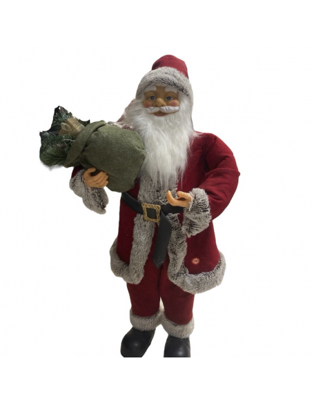 Babbo Natale Rosso/Griglio 90cm Decorazione Accessori Addobbi Natalizi