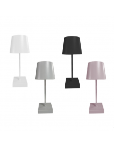 Lampada da Tavolo Design Moderno 8.5x8.5X25cm Tocco Touch Ricaricabile